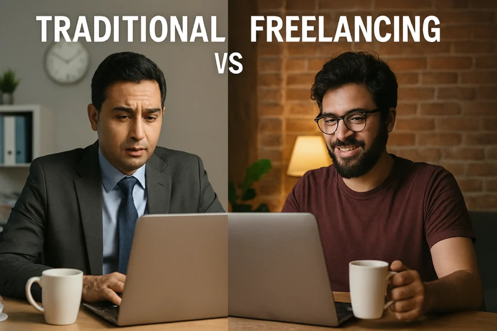 Traditional-Job-vs-Freelancing